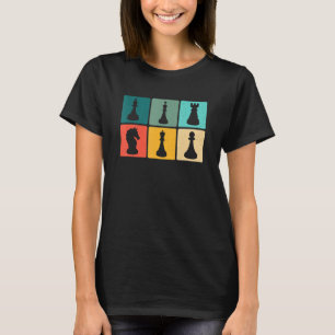 Camiseta tablero de ajedrez de ajedrez gráfico retro G