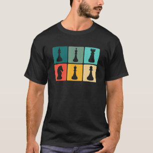 Camiseta tablero de ajedrez de ajedrez gráfico retro G