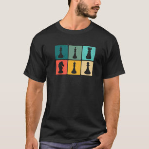 Camiseta tablero de ajedrez de ajedrez gráfico retro G