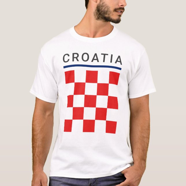 Camiseta Tablero de ajedrez de Croacia (Anverso)