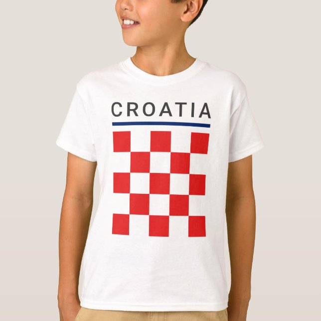 Camiseta Tablero de ajedrez de Croacia (Anverso)