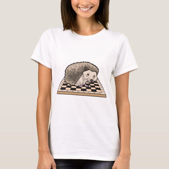 Camiseta Tablero de ajedrez de erizo Juego de mesa (Anverso)