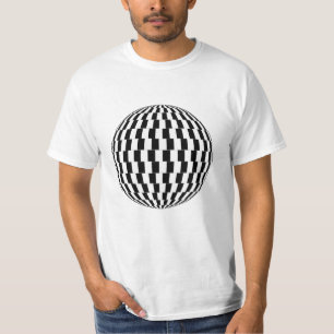 Camiseta tablero de ajedrez de ilusión óptica