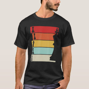 Camiseta tablero de ajedrez para jugadores retro
