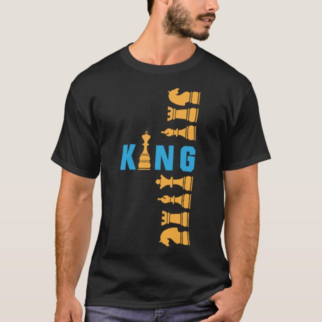 Camiseta Tablero de Ajedrez Rey – Diseño Poderoso Real Estr (Anverso)