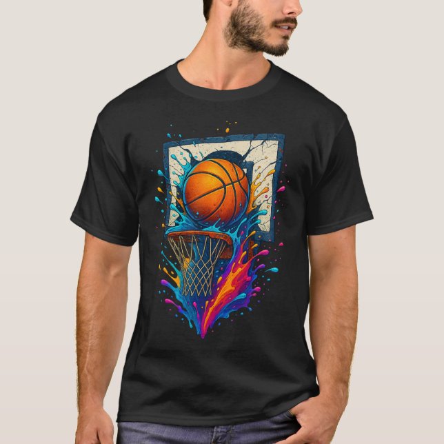 Camiseta Tablero de baloncesto Splash Slam Dunk Sketll Colo (Anverso)