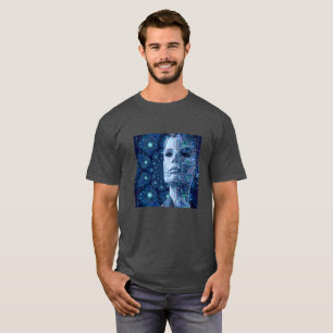 Camiseta Tablero de circuito humano de IA Cyberpunk