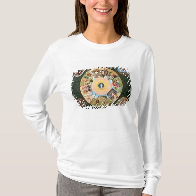 Camiseta Tablero de la mesa de los siete pecados mortales (Anverso)