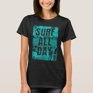 Camiseta Tablero de Surf Vintage Surf Todo el Día