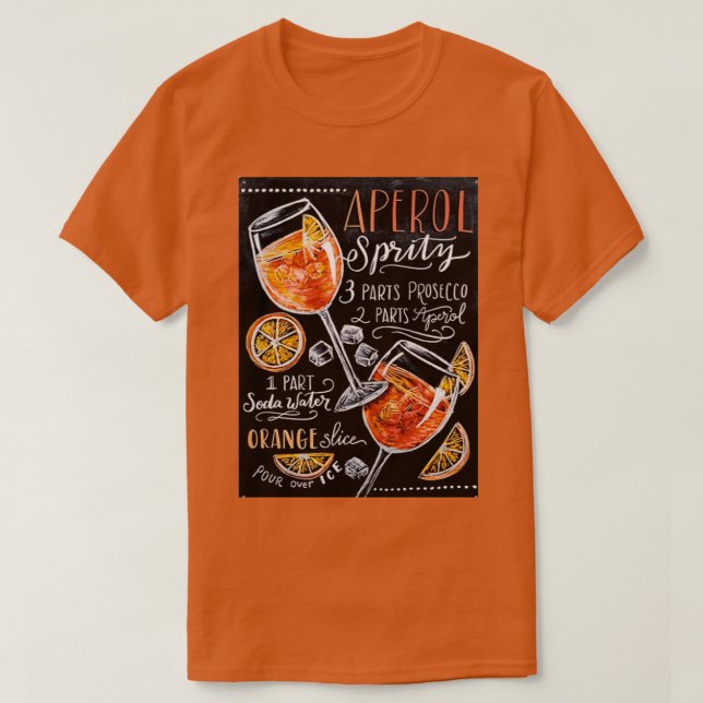 Camiseta Tablero de tiza Aperol Spritz (Diseño del anverso)
