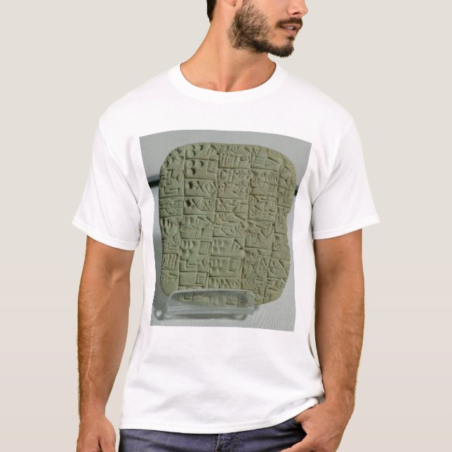 Camiseta Tableta con la escritura cuneiforme (Anverso)