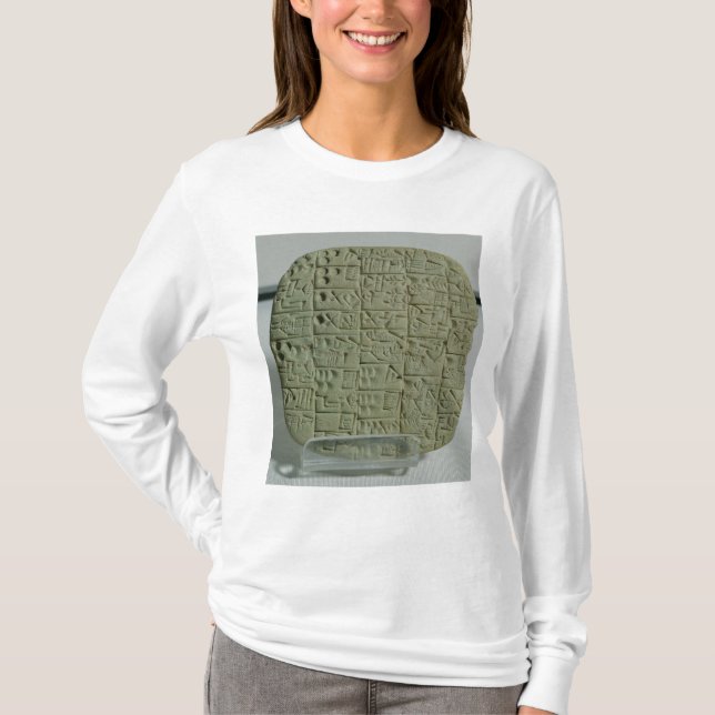 Camiseta Tableta con la escritura cuneiforme (Anverso)