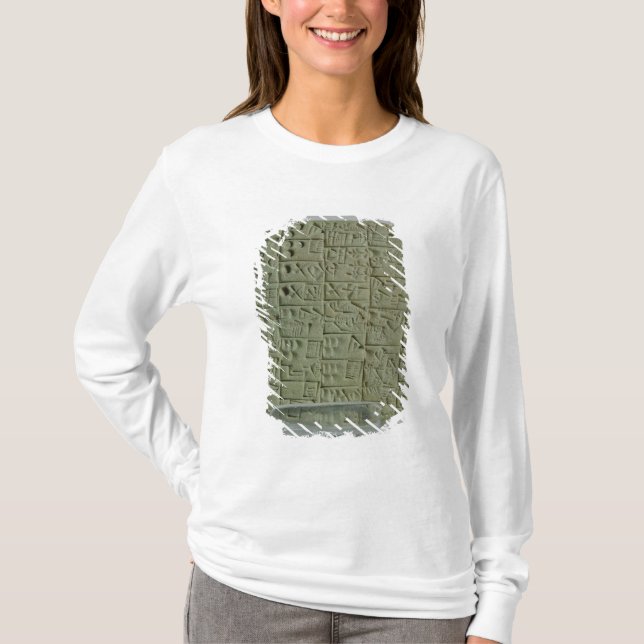 Camiseta Tableta con la escritura cuneiforme (Anverso)