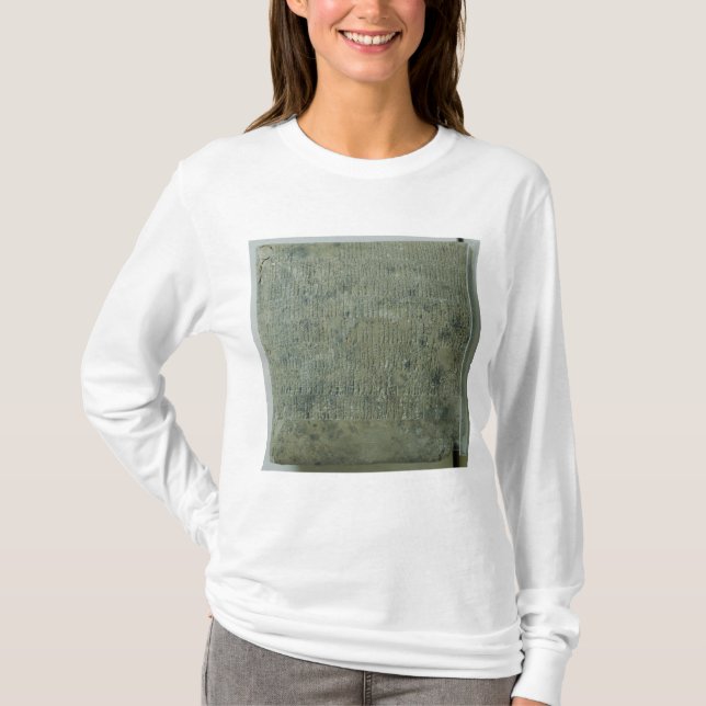 Camiseta Tableta con la escritura cuneiforme (Anverso)