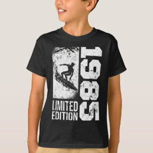 Camiseta Tablista Tabla de surf Vintage Nacido 1985 Cumplea