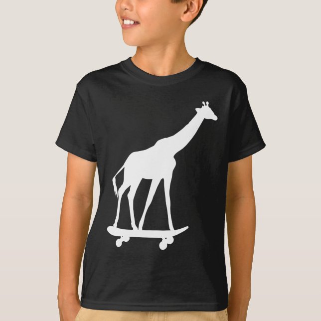 Camiseta Tablón de monopatín de jirafa  (Anverso)