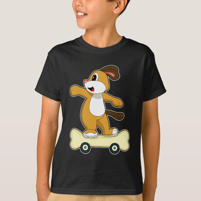 Camiseta Tablón de perro Skater Skateboard (Anverso)