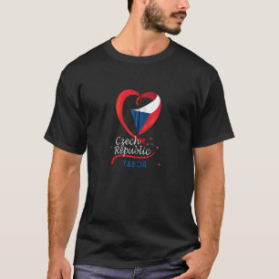 Camiseta Tabor República Checa Bandera Del Corazón Cubierta