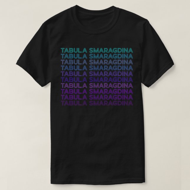 Camiseta Tabula Smaragdina Hermetic Alchemy Retro (Diseño del anverso)