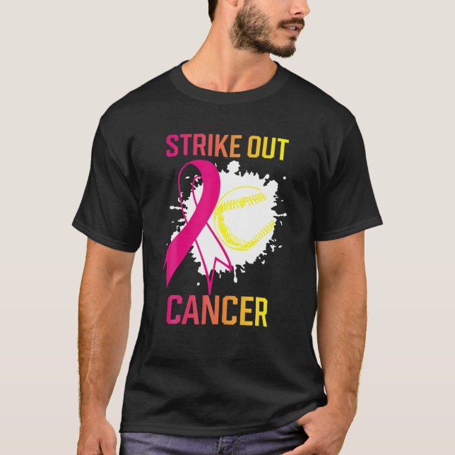 Camiseta Tachar contra el cáncer de mama Conciencia Softbal (Anverso)