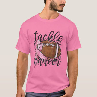 Camiseta Tackle Breast Cancer Awareness Football Pink Ribbo