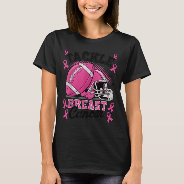 Camiseta Tackle Breast Cancer Awareness Nk Ribbon Football  (Anverso)