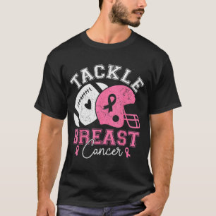 Camiseta Tackle Conciencia sobre el Cáncer de Mama Cinta Ro