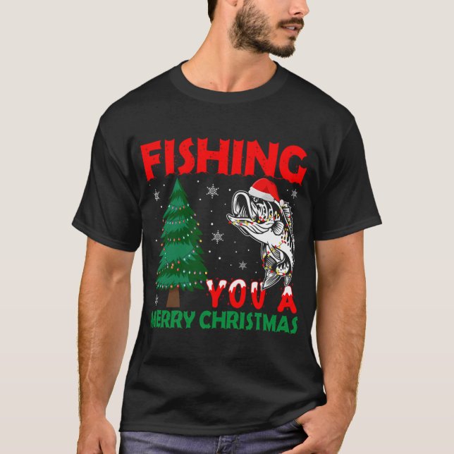 Camiseta Tackle de Pesca Silueta de Pez V1 (Anverso)