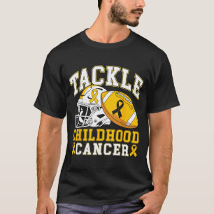 Camiseta Tackle fútbol de oro de concienciación sobre el cá