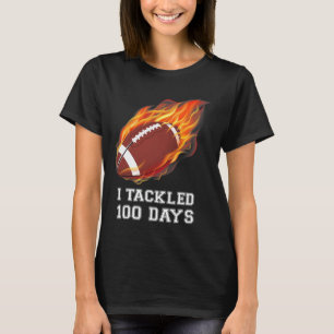 Camiseta Tackled 100 días de disfraz escolar de fútbol chic