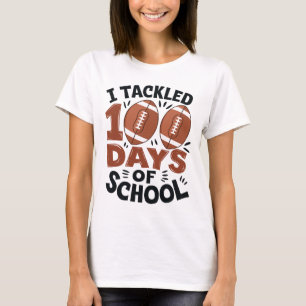 Camiseta Tackleé 100 Días De Colegio Para El Día 100 De Los