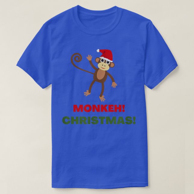 Camiseta TACKY SANTA MONKEH MONKEY MERRY Christmas SANTA CL (Diseño del anverso)