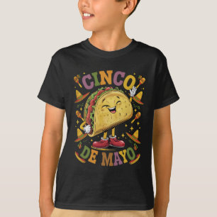 Camiseta Taco Bailarín Divertido Fiesta Cinco De Mayo