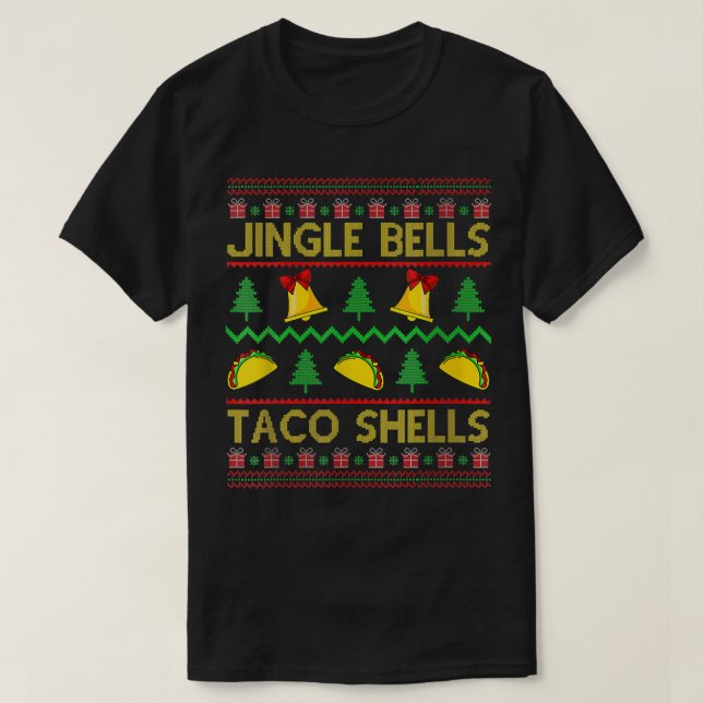 Camiseta Taco Bell Jingle Bell Taco Shells Funny Christmas  (Diseño del anverso)