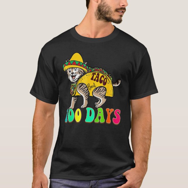 Camiseta Taco Bout 100 Days Cute Teacher Student 100th Day  (Anverso)