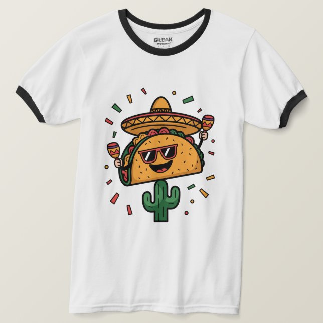 Camiseta ¡Taco 'Bout a un Fiesta! (Anverso del diseño)