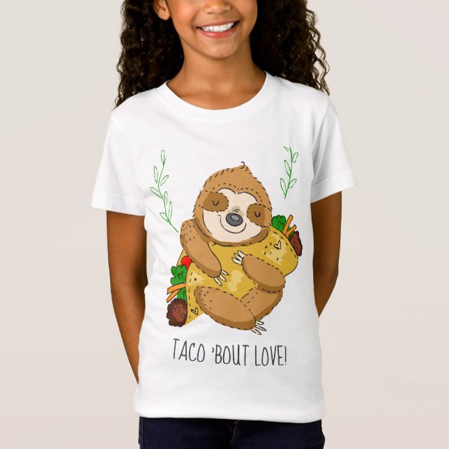 Camiseta Taco Bout Love Sloth y Taco (Anverso)