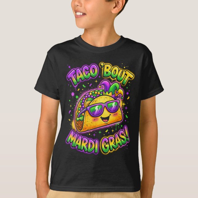Camiseta Taco Bout Mardi Gras Fat Tuesday Funny Mexican Foo (Anverso)