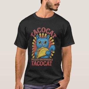 Camiseta Taco Cat Deletreado al Revés Es Taco Cat Divertido