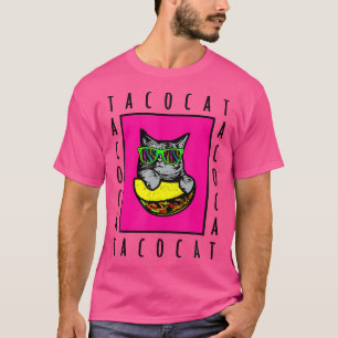 Camiseta Taco Cat Deletreado al Revés Es Taco Cat Gato En C
