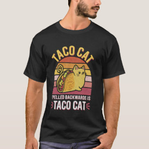 Camiseta Taco Cat Deletreado al Revés Taco Cat Regalo Diver