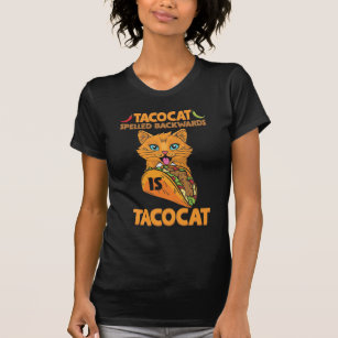 Camiseta Taco Cat Speleado hacia atrás Tacocat Comida Mexic
