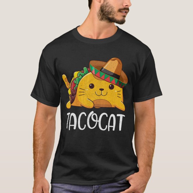 Camiseta Taco Cat Tacocat Funny Mexican Cinco De Mayo (Anverso)