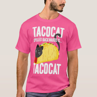 Camiseta Taco Cat Tacocat Spelled Retrocede Comida Graciosa