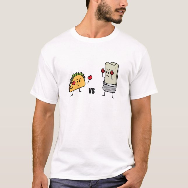 Camiseta Taco contra el Burrito (Anverso)