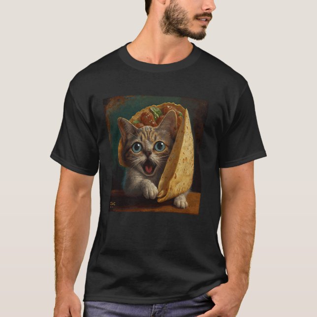 Camiseta Taco de Ataque de Gato (Anverso)