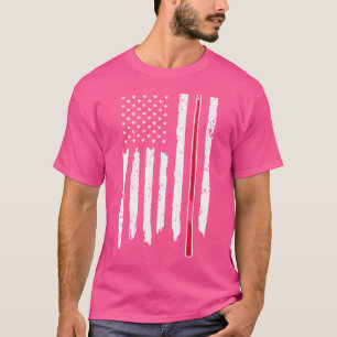 Camiseta Taco de billar con bandera de EE. UU. Snooker Bill