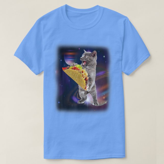 Camiseta Taco De Gato En El Espacio Gracioso Para Los Amant (Diseño del anverso)