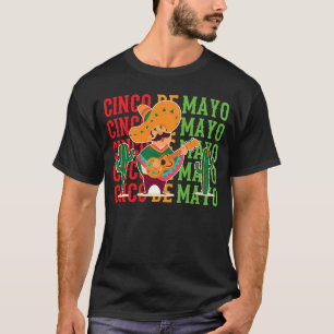 Camiseta Taco de Nacho Sombrero Poncho Cinco