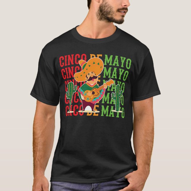 Camiseta Taco de Nacho Sombrero Poncho Cinco (Anverso)